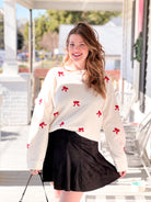 black mini length skirt