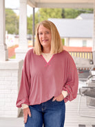 red and green striped relaxed fit sweatshirt