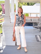 mid rise, cropped wide leg off white pants from sanctuary