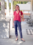 short sleeve v neck top