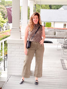 leopard tank with high neckline