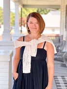 sleeveless square neckline empire waist adjustable straps black