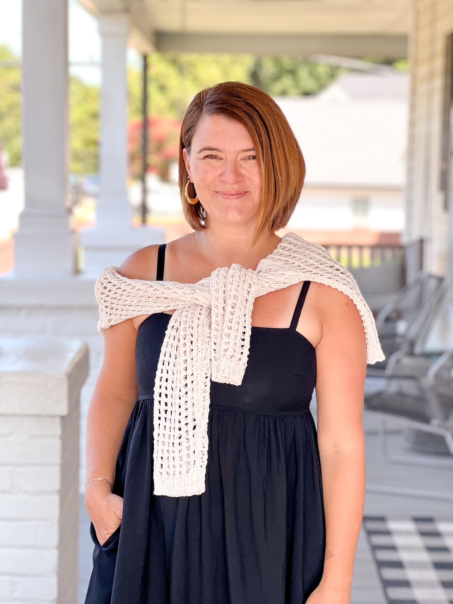 sleeveless square neckline empire waist adjustable straps black