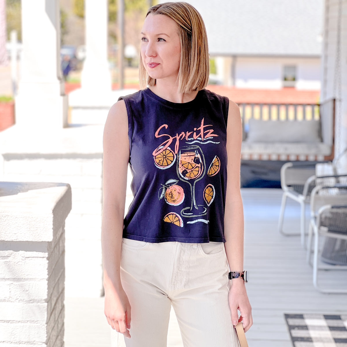 Spritz La Mer Tank| Black Sand by Z Supply | ROSE & LEE CO. – Rose & Lee Co