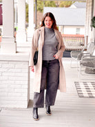 Long Sleeve Heathered Luxe Oversized Coat