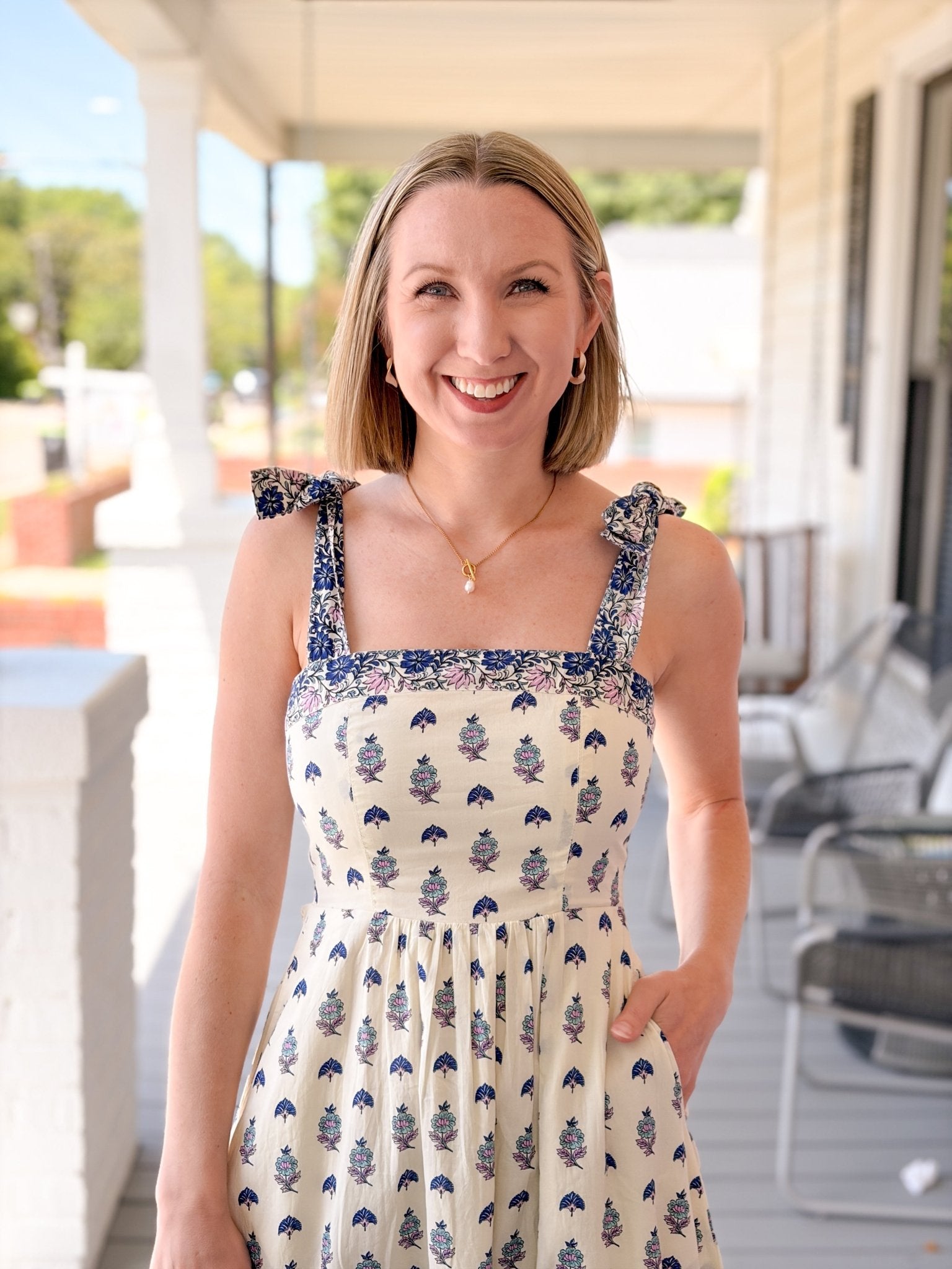 Rose & Lee Co Santa Barbara Dress, Blue Pearl Event Dress