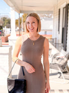 Olive Green Maxi Sleeveless Dress