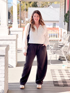 white textured pullover