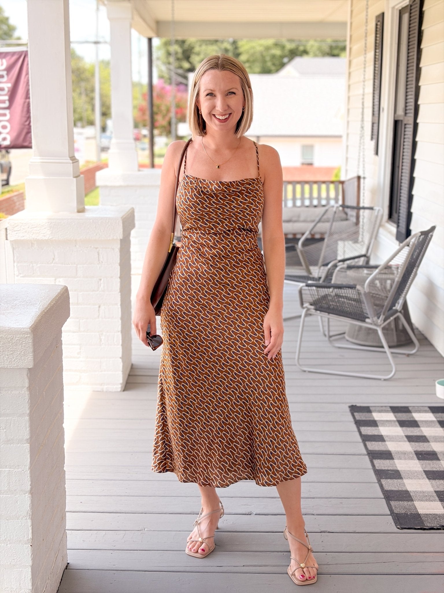 Rose & Lee Co Capri Dress, Brown/Multi Event Dress
