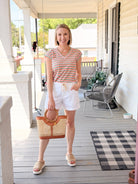 Rose & Lee Co Margo Tank, Multi Short Sleeve