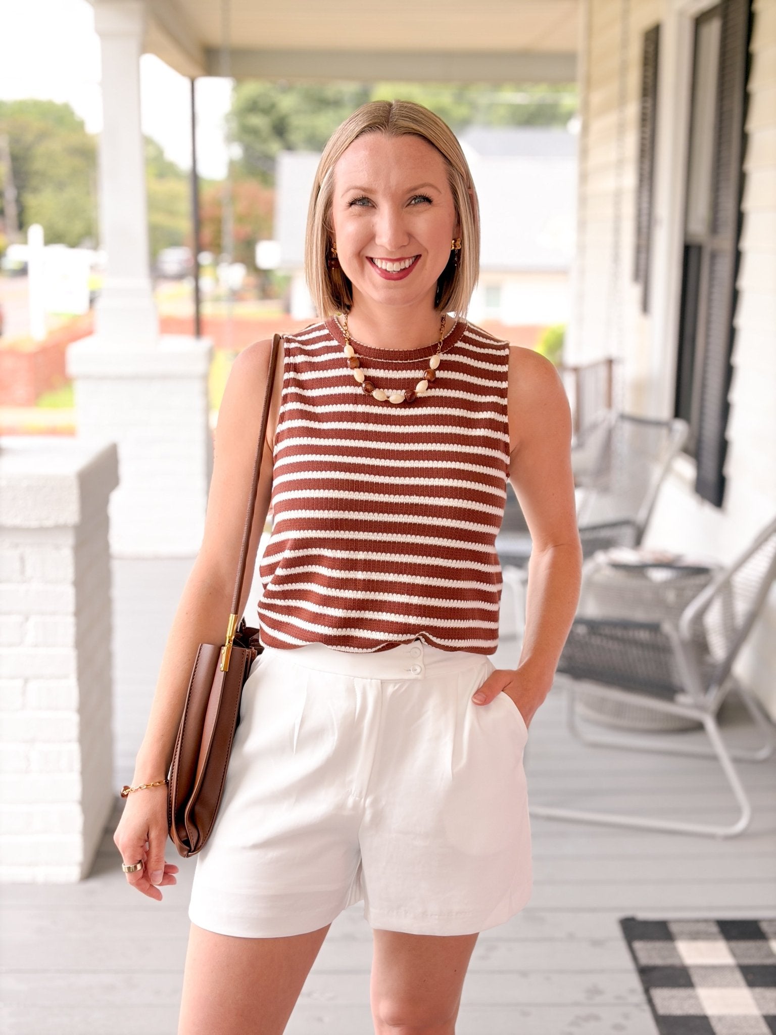 Rose & Lee Co Campari Tank, Clay Stripe by Sanctuary Tanks