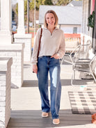 Oatmeal Long Sleeve Half Zip Pullover