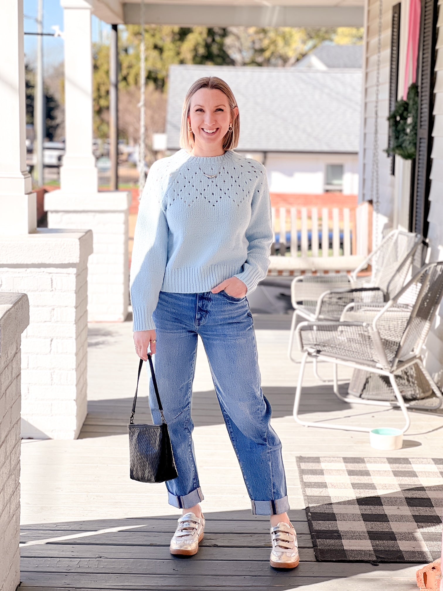 medium wash barrel jean