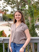 Rose & Lee Co Kelly Top, Taupe Grey Work Tops