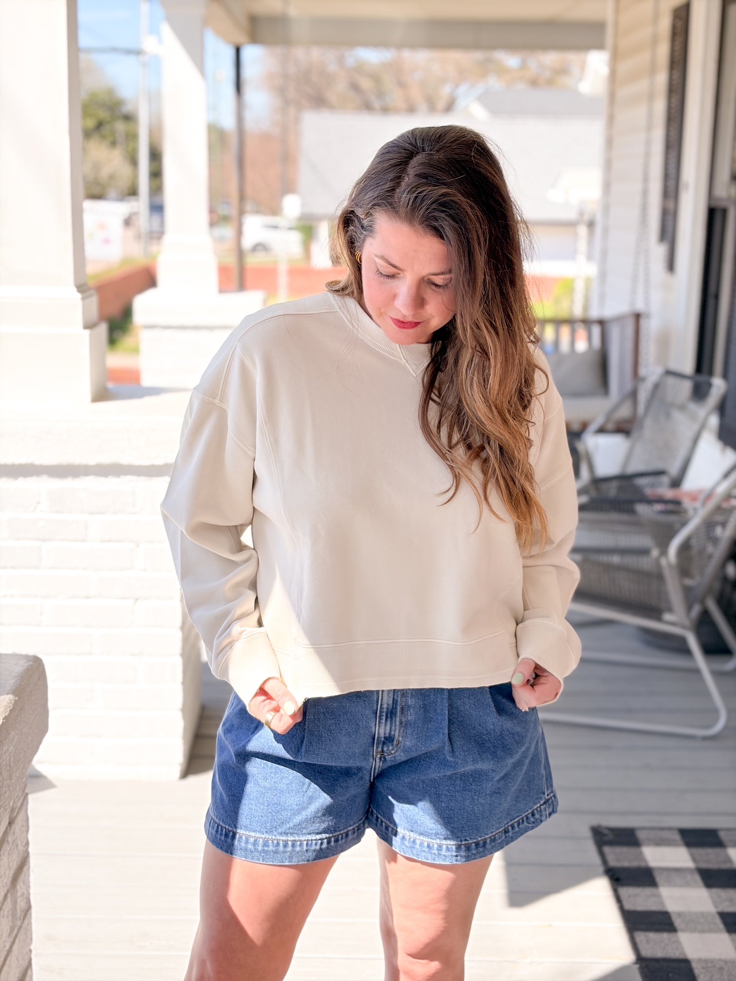 Rose & Lee Co Ellie Sweatshirt, Stone Sweatshirt & Hoodies