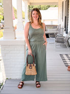 Rose & Lee Co Scout Linen Pants, Everglade by Z Supply Pants