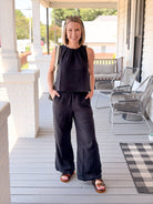 Rose & Lee Co Serena Tank, Black by Marine Layer Tanks