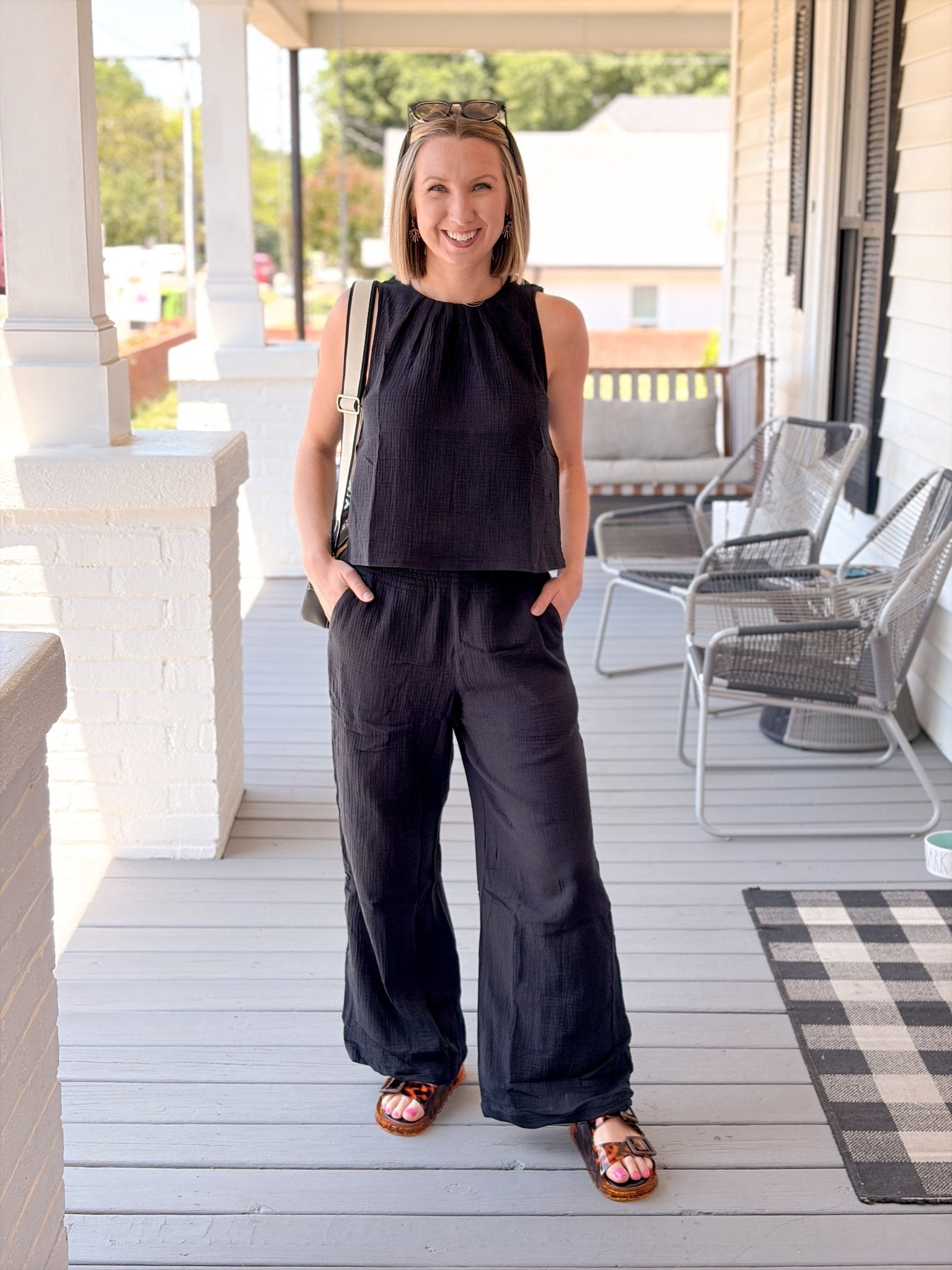 Rose & Lee Co Serena Tank, Black by Marine Layer Tanks
