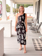 Rose & Lee Co Paros Dress, Black/White Event Dress