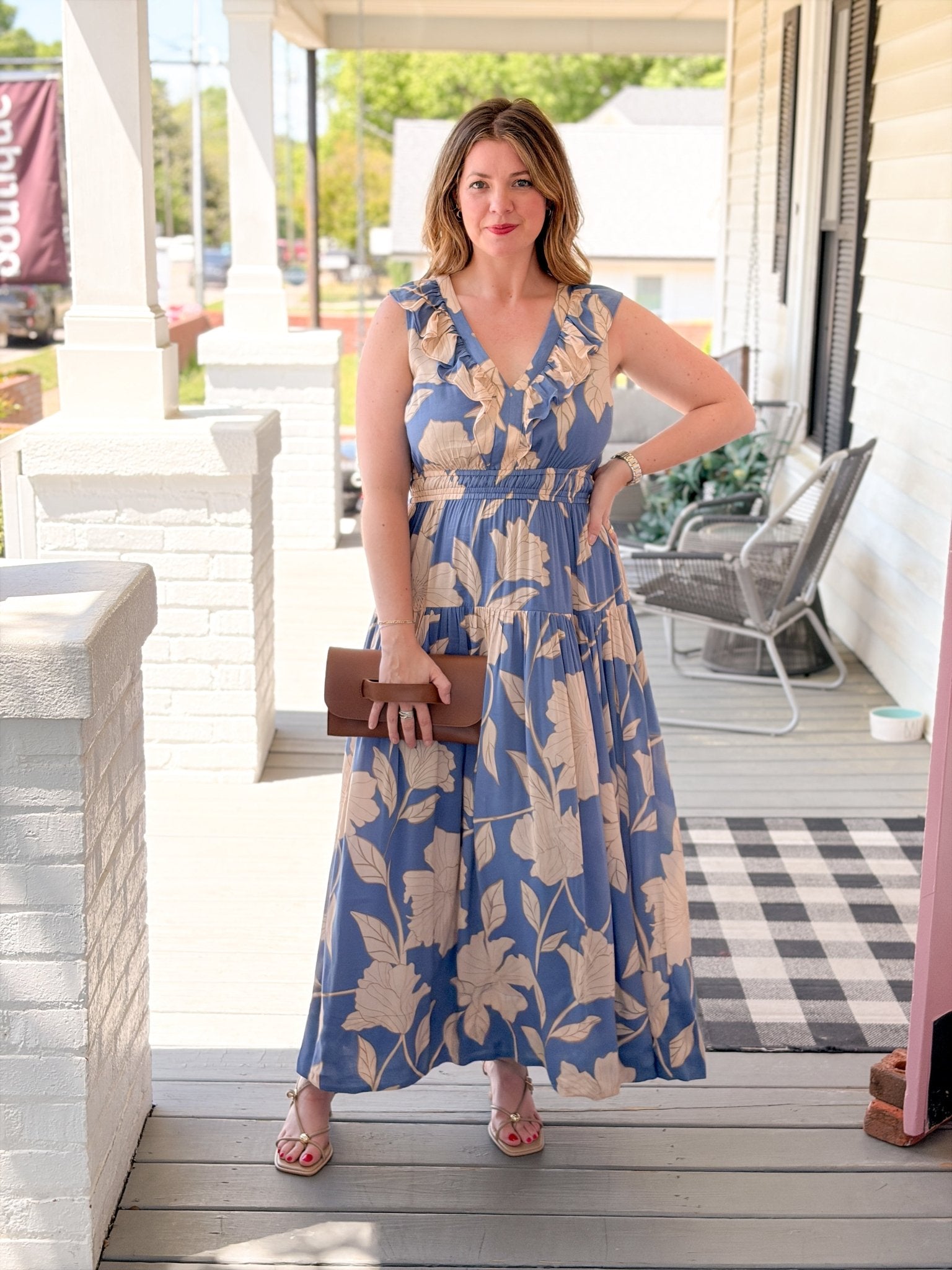 Rose & Lee Co Malene Bloom Dress, Lake Blue by Z Supply Event Dress