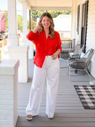 Rose & Lee Co Perfect Airy Top, Lychee by Z Supply Long Sleeve