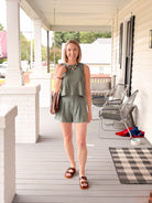 Rose & Lee Co Sloane Linen Tank, Everglade by Z Supply Tanks