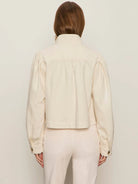 cream jacket with button front