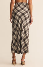 Plaid Flannel Lightweight Midi Length Skirt
