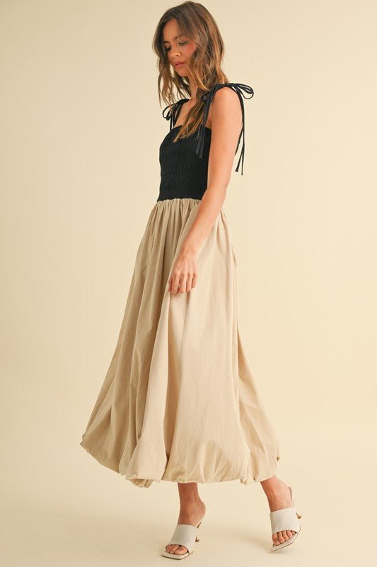 Eva Dress | Tan/Black | ROSE & LEE CO. Rose & Lee Co Eva Dress | Tan/Black | ROSE & LEE CO. Rose & Lee Co