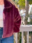 Rose & Lee Co Everest Fur Bomber Jacket, Bordeaux by Sanctuary Jackets