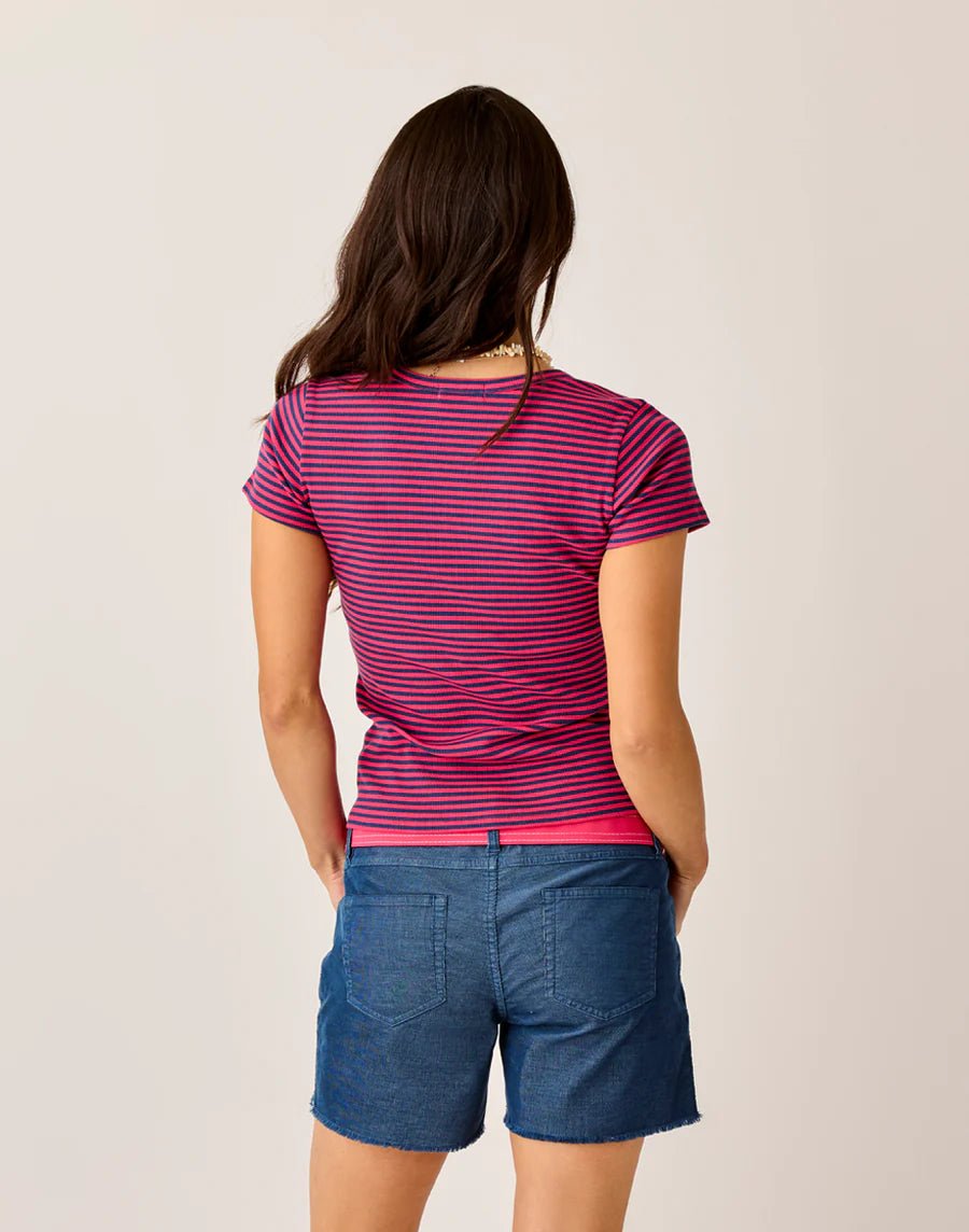 Rose & Lee Co Ever Tee, July Stripe short sleeve