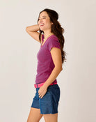 Rose & Lee Co Ever Tee, July Stripe short sleeve