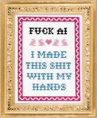 Rose & Lee Co Deluxe Cross Stitch Kit, F*ck AI Home & Gifts