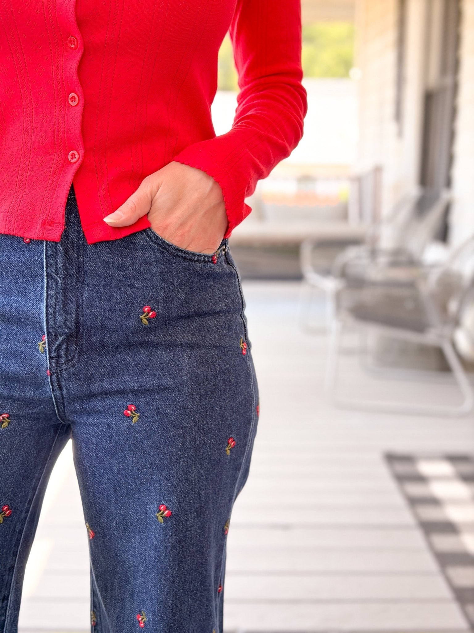 Rose & Lee Co Far Out Jeans, Cherry Avenue Denim