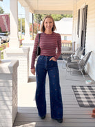 Rose & Lee Co Moondrift Top, Serra Stripe Long Sleeve