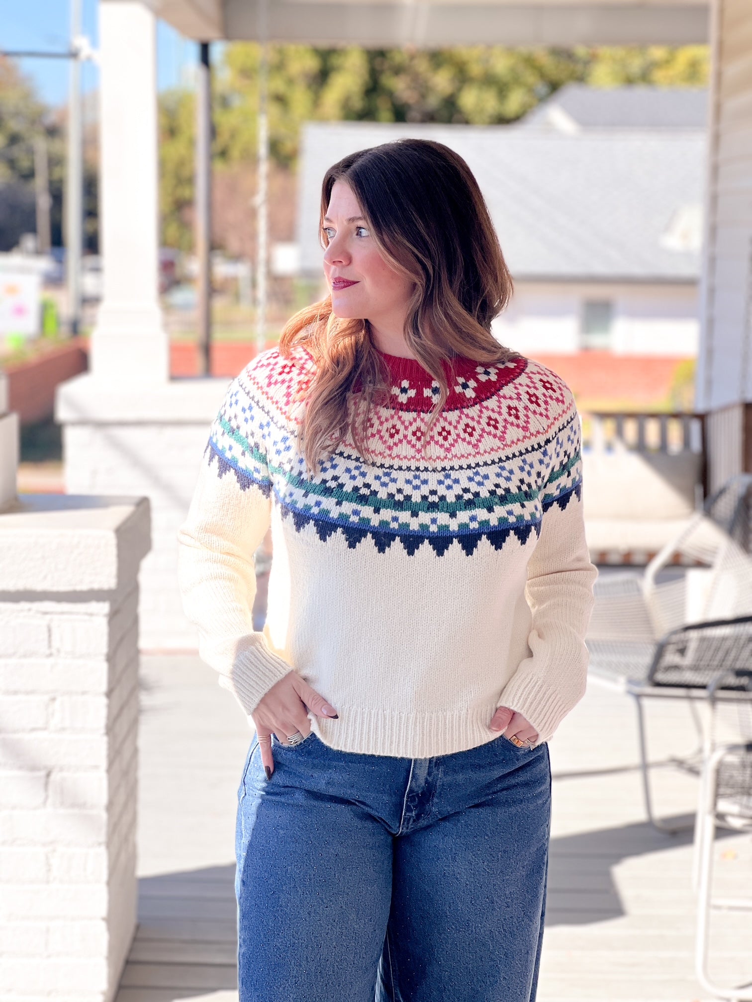Multi-Colored Fair Isle Sweater