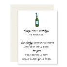 first birthday wine funny card ethical boutique downtown apex nc