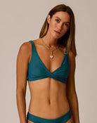 Teal Compression Bikini Top