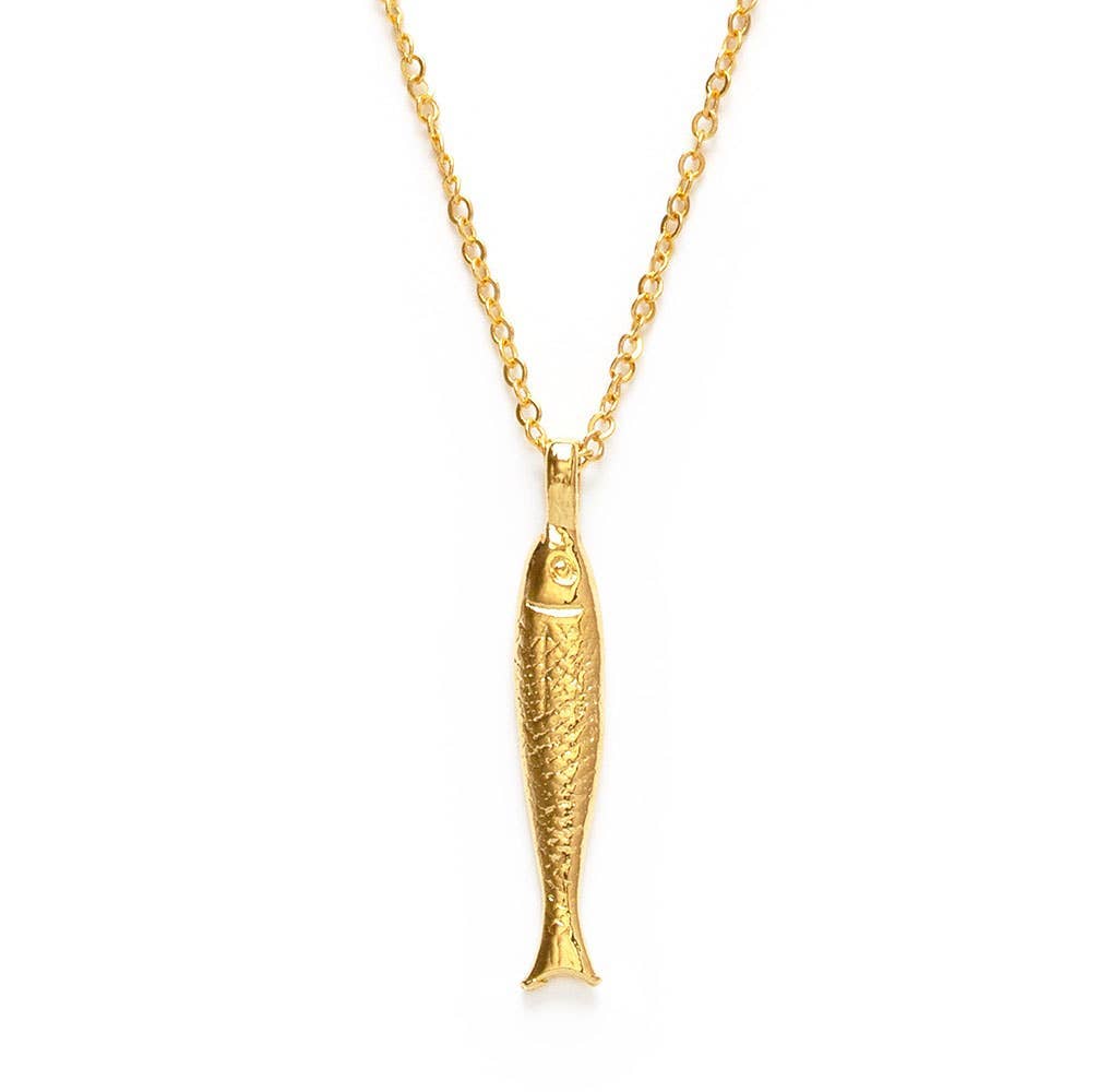 Fish Gold Pendant Necklace