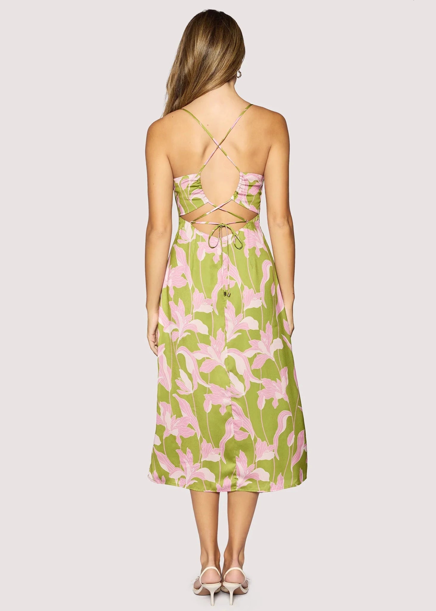 Rose & Lee Co Flora Dress, Green Floral Event Dress