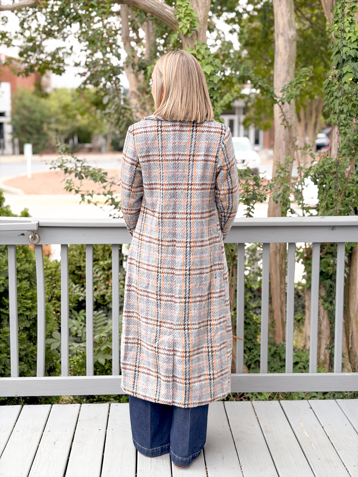 Rose & Lee Co Flower Bed Coat, Grey/Wine Multi Jackets