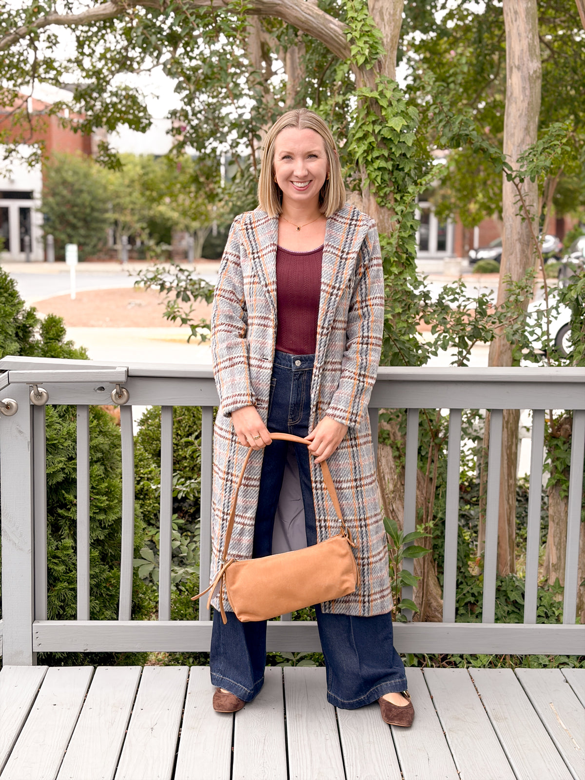 Rose & Lee Co Flower Bed Coat, Grey/Wine Multi Jackets