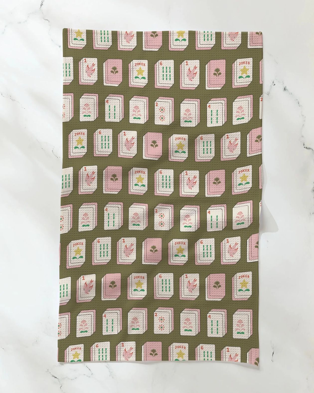 Rose & Lee Co Flower Tiles Tea Towel Home & Gifts