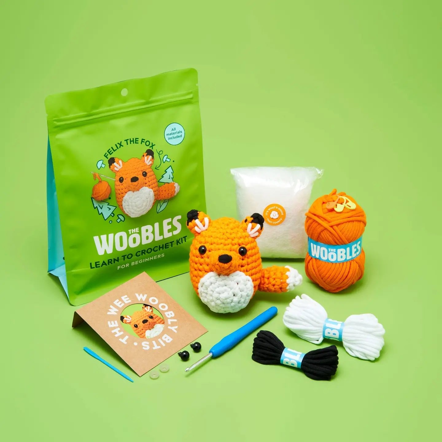 Rose & Lee Co Felix The Fox Beginner Crochet Kit Home & Gifts