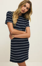 Blue Striped Mini Dress