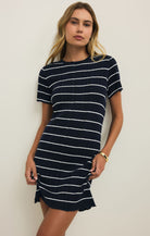 Blue Striped Mini Dress
