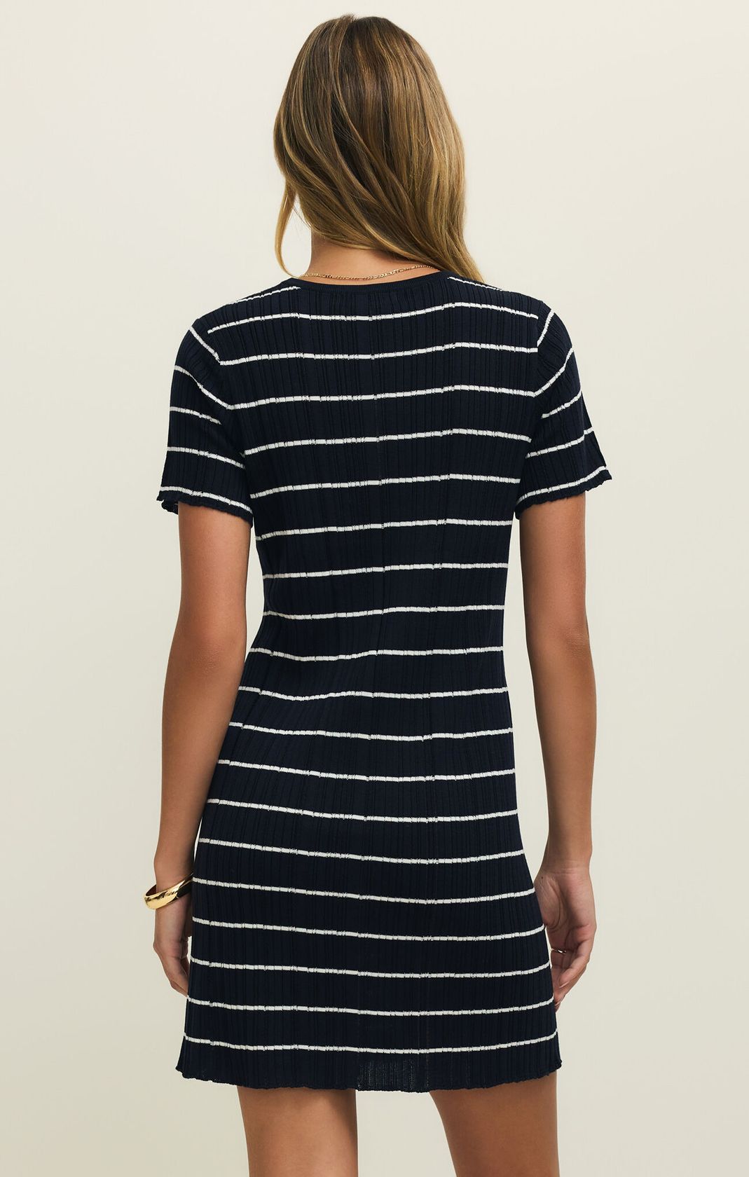 Blue Striped Mini Dress