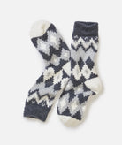 Charcoal Printed Fuzzy Socks