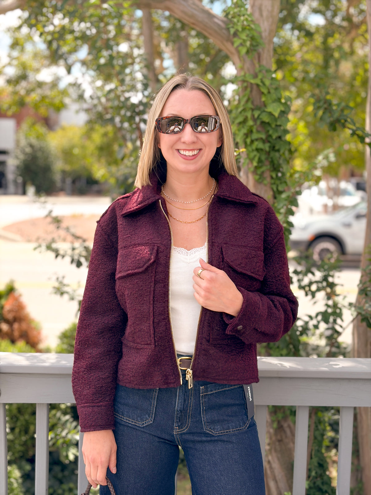 Rose & Lee Co Galinda Jacket, Wine Jackets