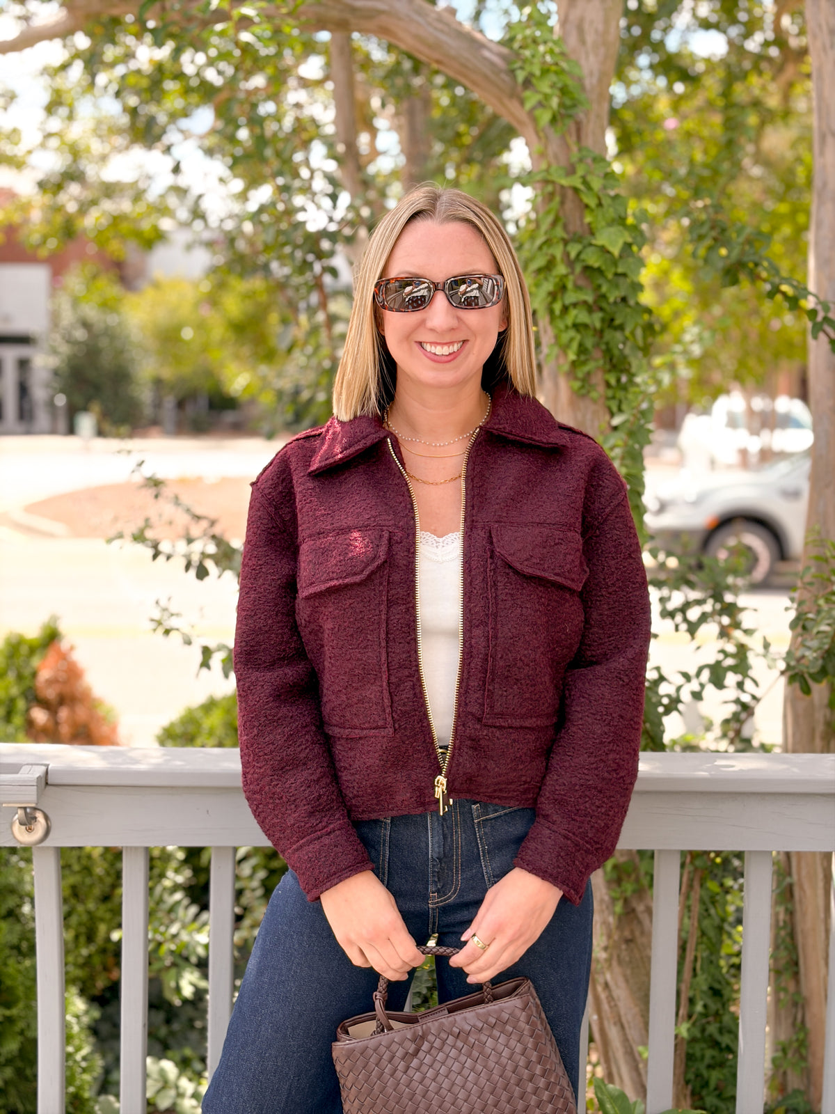 Rose & Lee Co Galinda Jacket, Wine Jackets